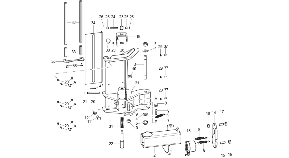 Parts – Ravaglioli G8945.26 Memory Leverless Tire Changer 13 G8945DS.ITA-Bead-Breaker-Carriage-Unit